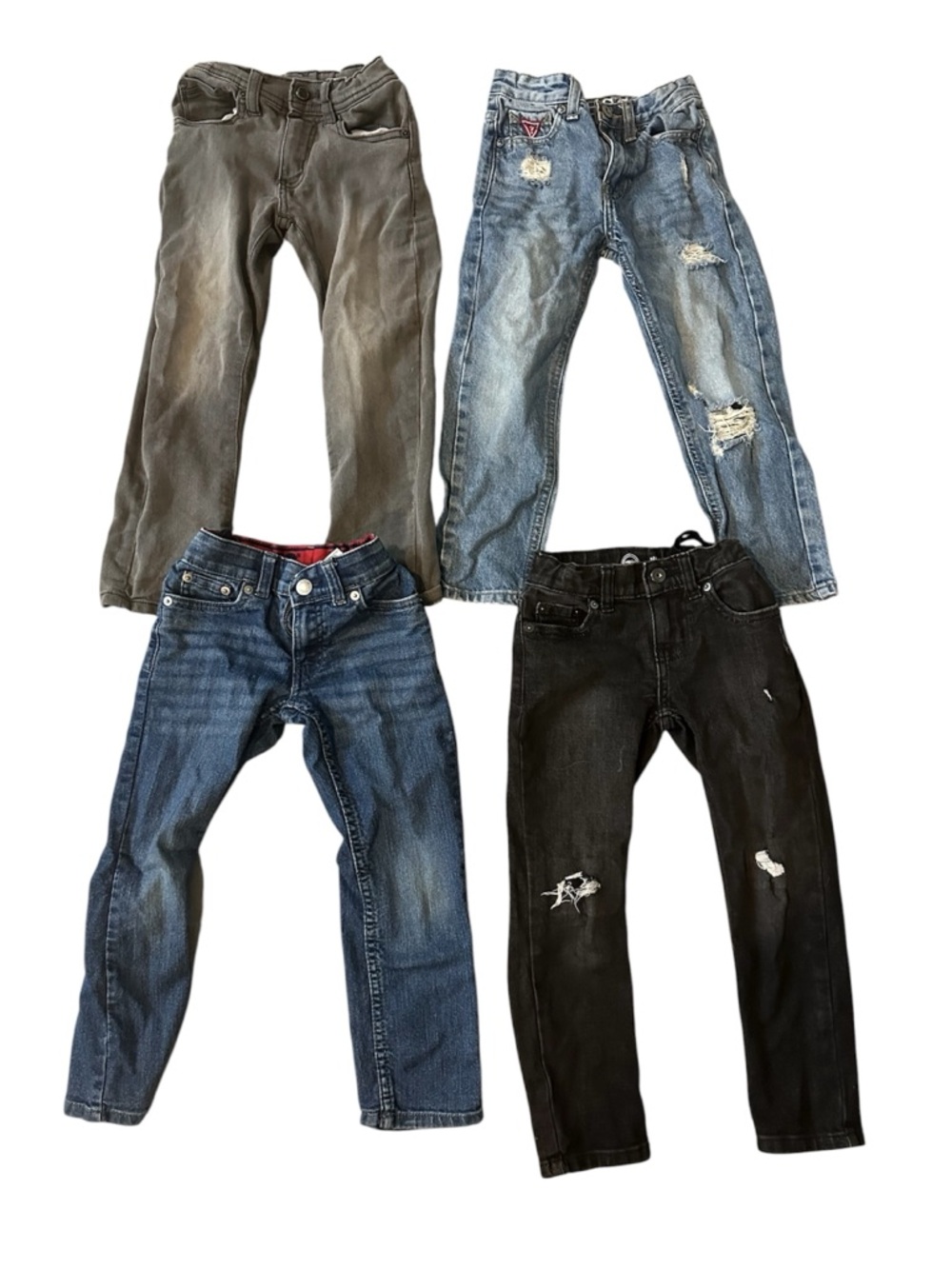 Boys Jeans - Black, Blue, Gray, Dark Blue Lot of 4 - Size 5